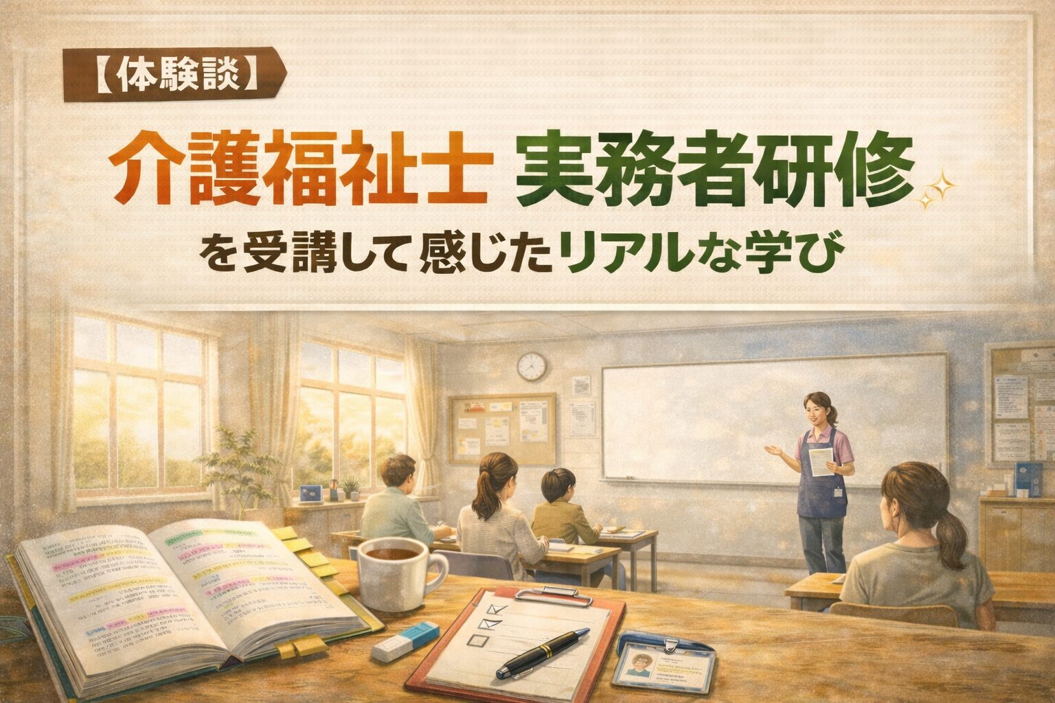 介護福祉士実務者研修を受講して感じた学びや気づきをまとめた体験談